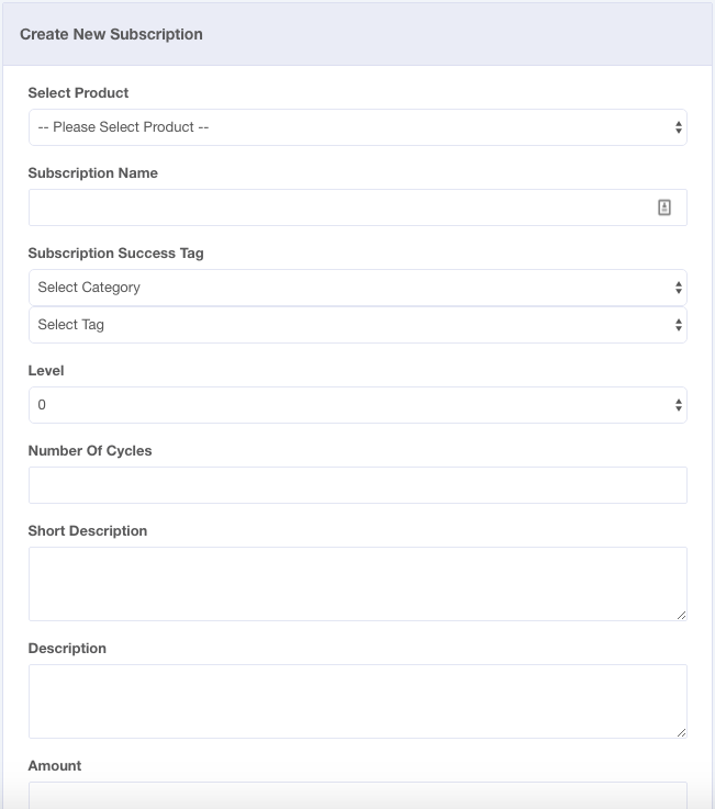 create new subscription